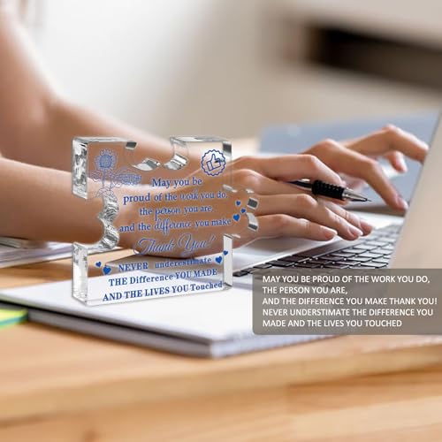 Acrylic Puzzle Plaque - Employee Appreciation Gift for Coworkers