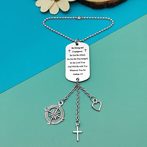 Inspirational Christian Rear View Mirror Ornament - Bible Verse Gift