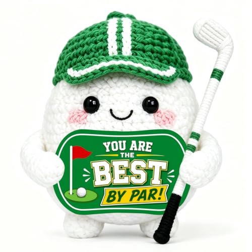 Funny Crochet Golf Ball Gift - Unique Positive Golfing Accessory