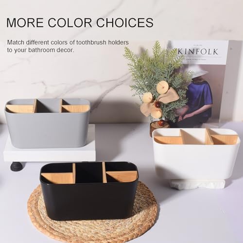 Black Electric Toothbrush and Toothpaste Organizer - 7.5" x 3.0"