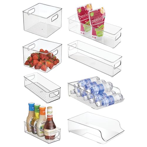 iDesign 8-Piece Fridge Storage Bin & Water Bottle Organizer Combo Pack