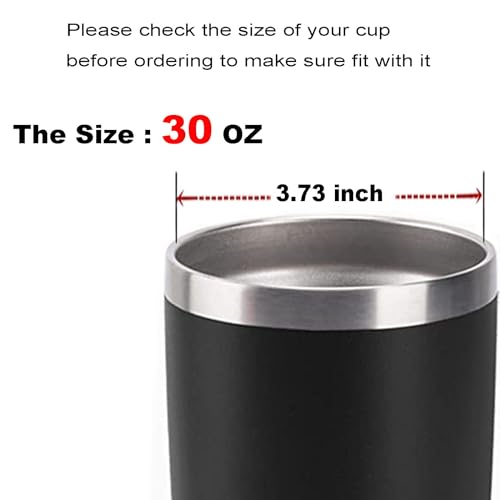 30oz Replacement Tumbler Lid£¬Spill Proof and Splash Resistant Lid for 30oz Stainless Steel Tumbler Travel Cup Yeti,Rambler, Ozark Trail and more Cooler Cup (Black)