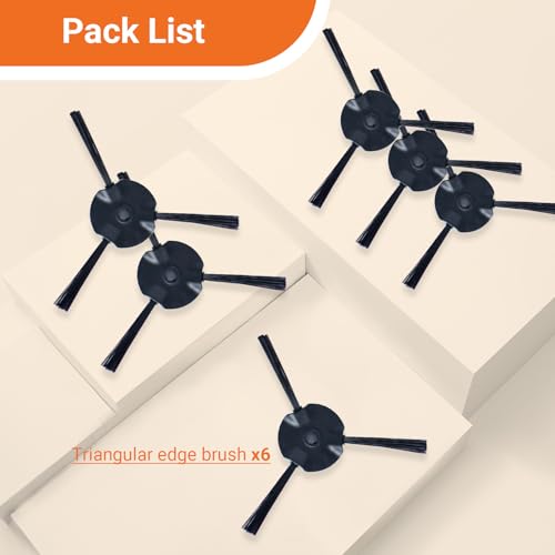Replacement Side Brushes for Shark RV2300 Robot Vacuum - 6 Pack