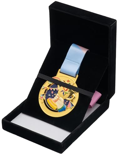COWFEX Single Medal Display Box - Premium Black Velvet Organizer Case