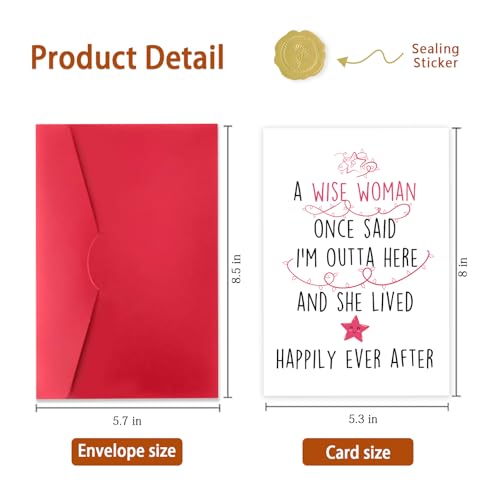 Funny Retirement Card for Women | Hilarious 'I'm Outta Here' Card