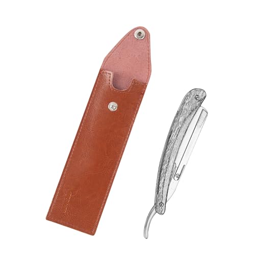 Kingshion Genuine Leather Straight Razor Cover & Travel Storage Pouch