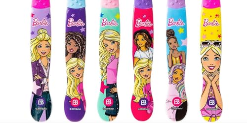 Brush Buddies Barbie Kids Manual Toothbrushes 6-Pack, Soft Bristles