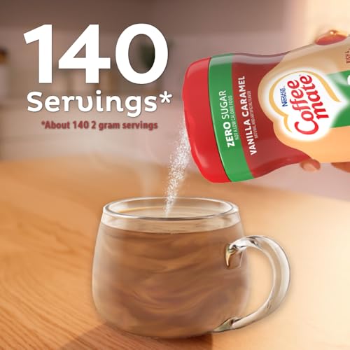 Coffee-mate Vanilla Caramel Sugar Free Powder Coffee Creamer (Pack of 6, 10.2 oz)