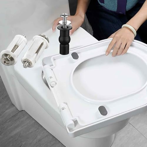 Universal Toilet Seat Replacement Kit - Stainless Steel Screws & Nuts