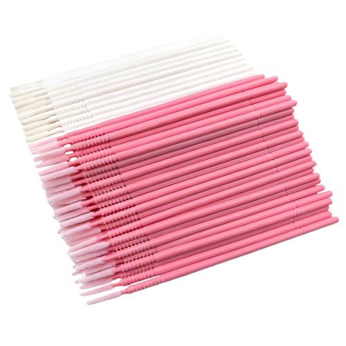 TIKIYOUN Micro Applicator Brushes for Eyelash Extensions 200 PCS Lint-Free