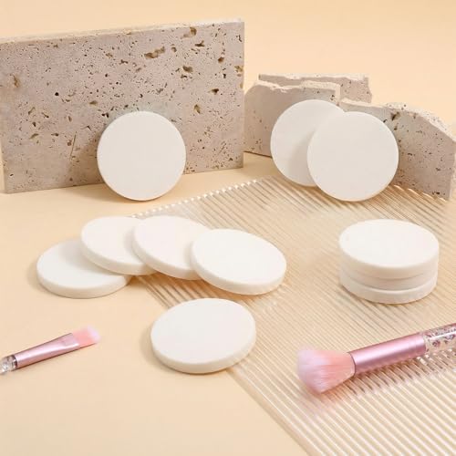 Ymapinc Round Makeup Sponges 12-Piece Set for Foundation and Powder