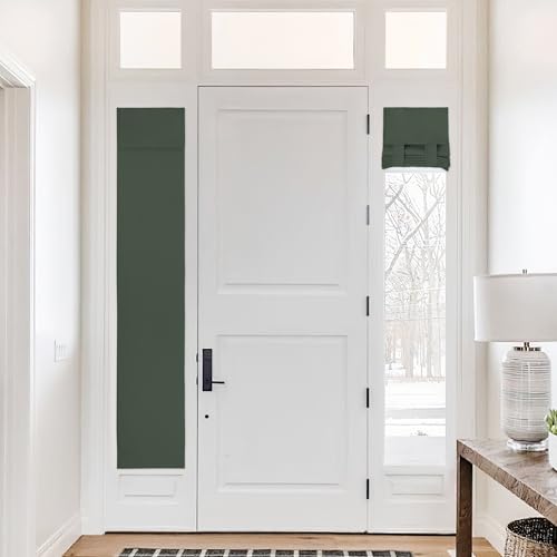 NICETOWN Dark Mallard French Door Sidelight Curtain 12"W x 72"L