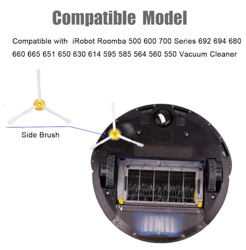 Side Brush Replacement for iRobot Roomba 500 600 700 Series (567 Series)