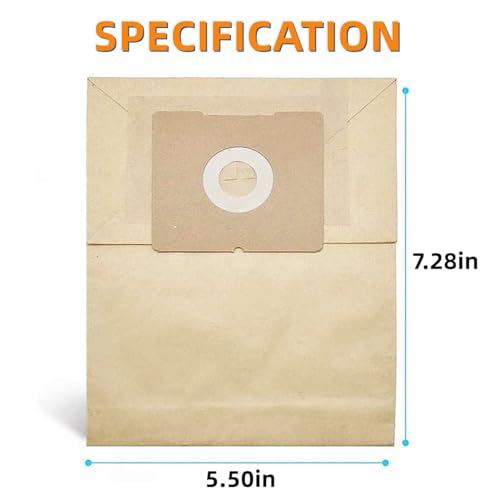 Replacement Dust Bags for Bissell Zing & PowerForce Canister, 6-Pack