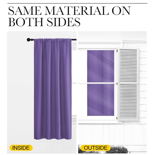 NICETOWN Blackout Curtains, Lilac Purple, 42"W x 72"L, 2-Panel Set