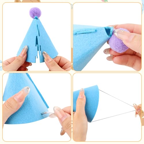 10 Pcs Colorful Mini Party Hats for Stuffed Animals and Pets