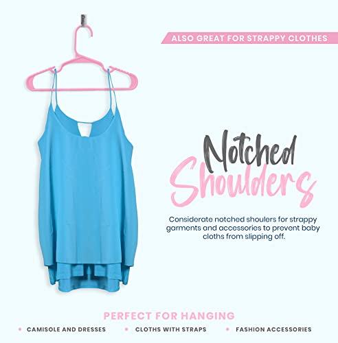 Utopia Home Baby Pink Kids Hangers - 40 Pack, 11.5 Inch Non-Slip
