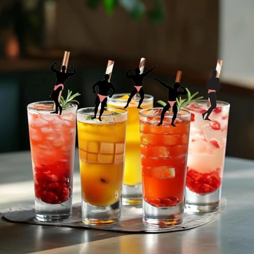 Bachelorette Party Straws - 36 Eco-Friendly Dancer Designs