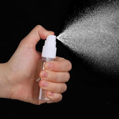 GANPUB Travel Spray Bottles 30ml Clear Plastic Fine Mist 2 Pack