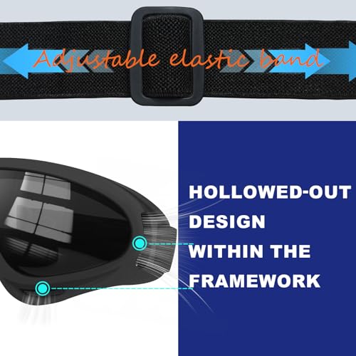 3 Pack Ski Goggles ATV Dustproof Dirt Bike Goggles UV Protection Foam Anti for Ski Racing Riding, Off Road Waterproof Motocross