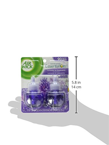 Air Wick Lavender & Chamomile Scented Oil Refill 0.67 Fl Oz (Pack of 2)