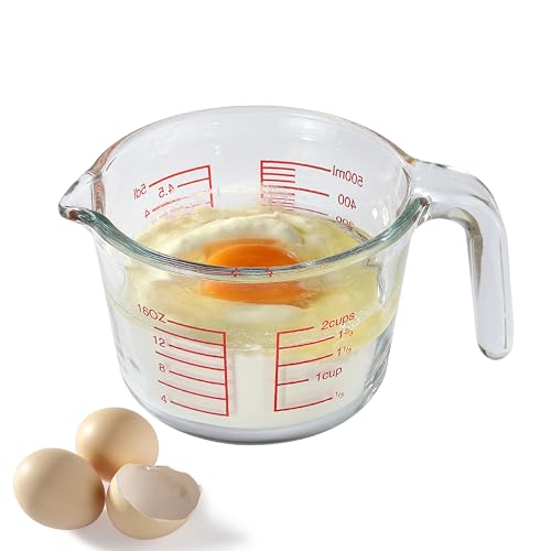 16 oz Glass Measuring Cup for Cooking & Baking - Heatproof Borosilicate