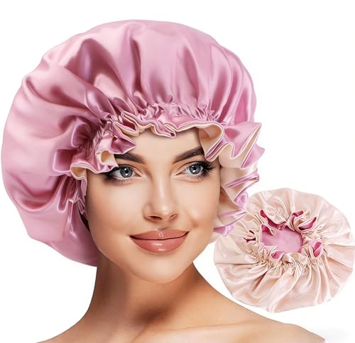 Reversible Satin Sleep Bonnet for Women - Double-Layer Hair Cap