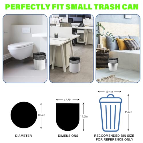 Inwaysin 4 Gallon Biodegradable Trash Bags - 100 Count Unscented Mini Garbage Bags for Kitchen, Bathroom, Office