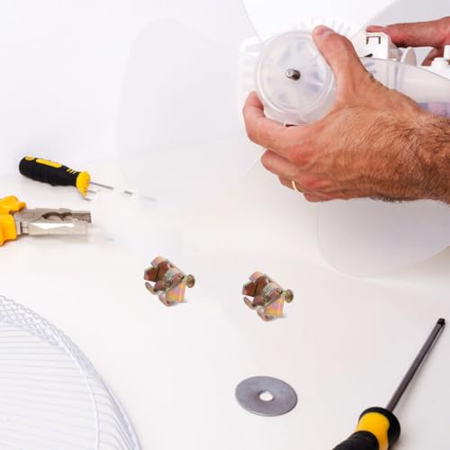 Mobestech 12Pcs Metal Fan Cover Fixing Screws for Industrial Fans