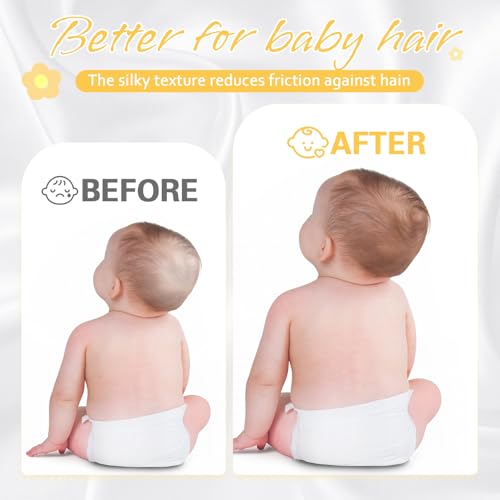 Horbaunal 2-Pack Satin Mini Crib Sheets for Pack n Play, White & Grey