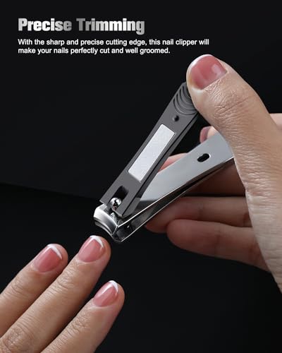 FERYES Stainless Steel Nail Clippers 2-Pack for Thick Nails