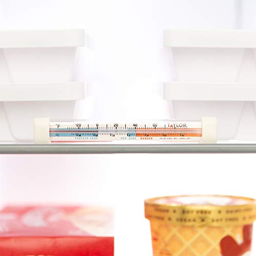 Taylor Refrigerator/Freezer Thermometer with Magnified Lens - Pack of 2