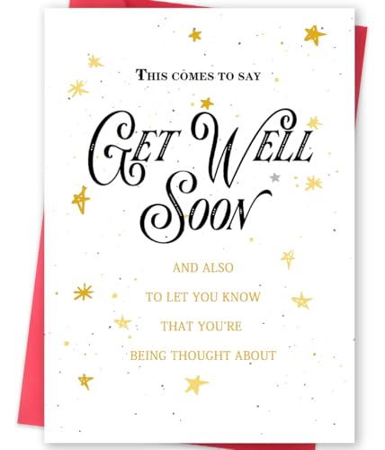 Get Well Soon Card MOROLURU Card-253 Thinking of You Recovery Support