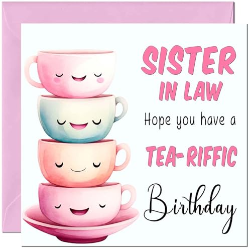 Sister in Law Birthday Card - Premium Eco-Friendly Design