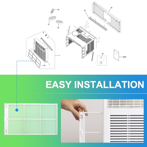 WJ85X21746 GE Air Conditioner Filter Replacement - 12.99x7.48in