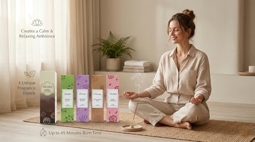 Bloom & Bliss Incense Sticks - Natural Long Burning Aroma for Meditation & Relaxation