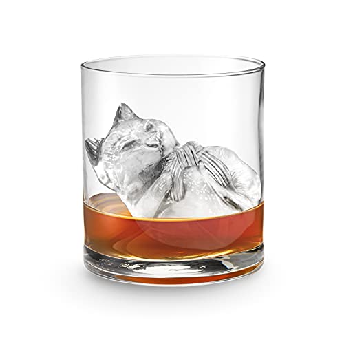 Tovolo Kitten Shaped Ice Cube Mold - Pack of 2 Large Silicone Cat Ice Trays for Drinks, Whiskey, Cocktails, BPA Free & Dishwasher Safe