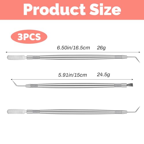 3 Pack Stainless Steel Lash Separator & Eyelash Lift Tool