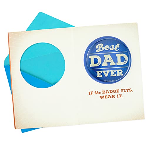 Hallmark Father's Day Card with Removable Badge - Best Dad Ever