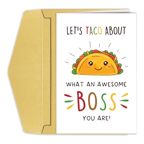 Funny Boss Day Card - Taco About An Awesome Boss Greeting Card