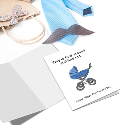 Funny Pregnancy Announcement Card for New Dad - Father's Day