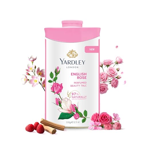 Yardley London English Rose Perfumed Deodorizing Talcum Powder 100g