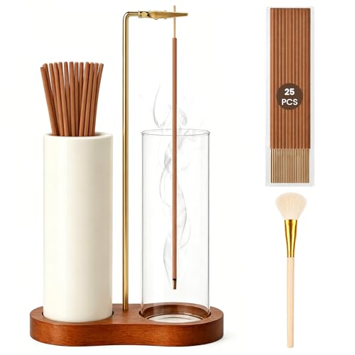 2-in-1 Incense Holder & Storage Jar with Ash Catcher - Ideal for Meditation & Home Decor