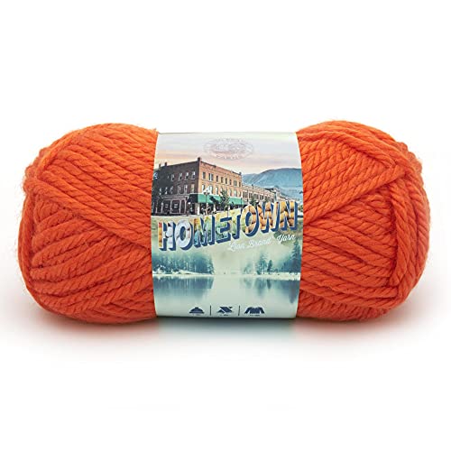 Lion Brand Hometown Super Bulky Yarn - Syracuse Orange, 5 oz