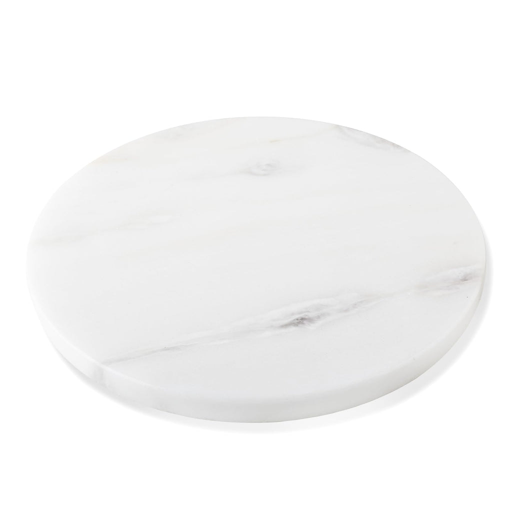 Koville African Natural Marble Cutting Board for Kitchen, 16inch Round Hand Crafted Marble Slab for Cheese, Charcuterie, Pastry Board - Wedding Gift, House Warming Gift(Namib Fantasy)