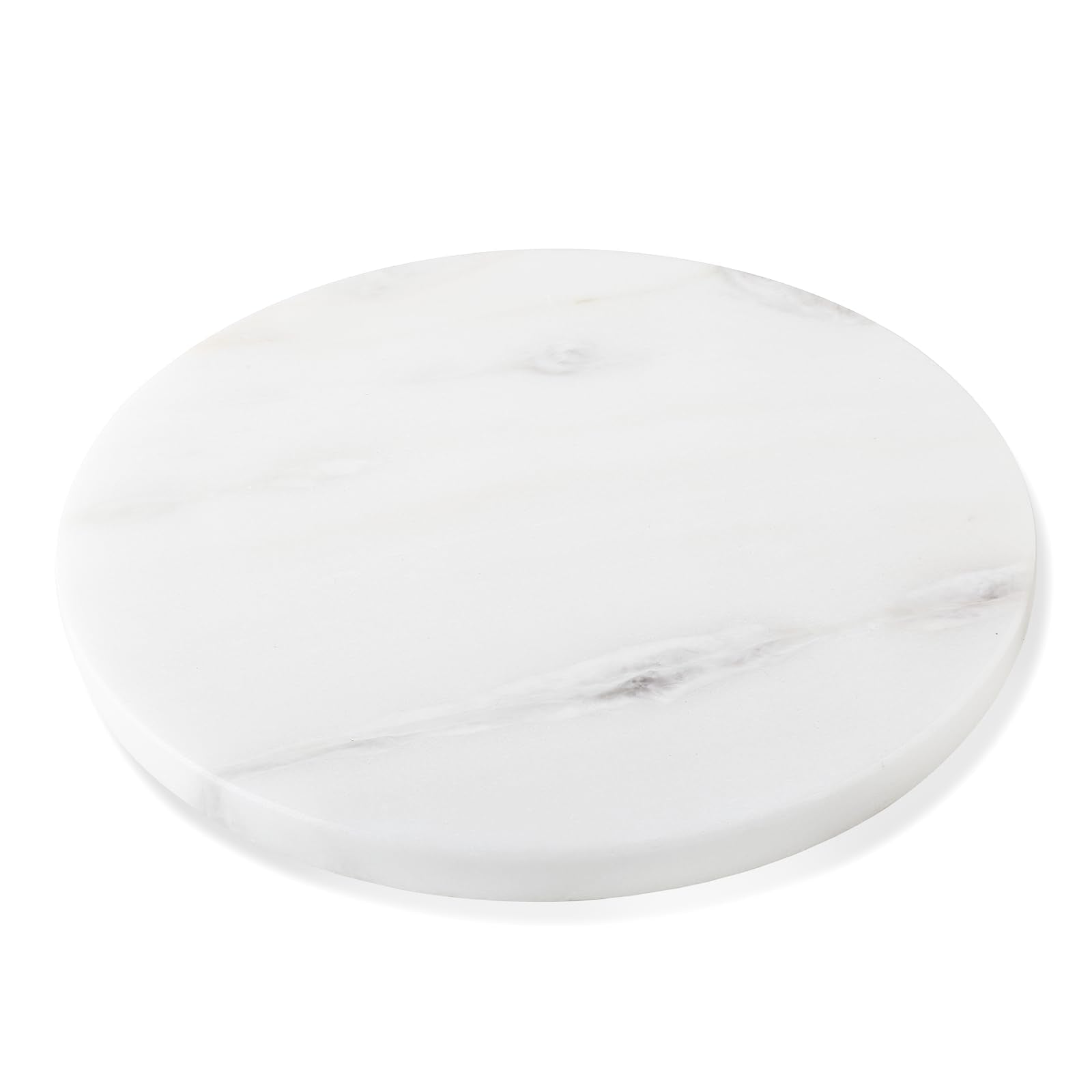 Koville African Natural Marble Cutting Board for Kitchen, 16inch Round Hand Crafted Marble Slab for Cheese, Charcuterie, Pastry Board - Wedding Gift, House Warming Gift(Namib Fantasy)
