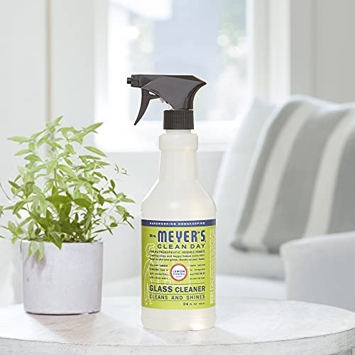 Mrs. Meyer’s Lemon Verbena Mirror & Window Cleaner - Biodegradable, Ammonia-Free, 24 fl oz