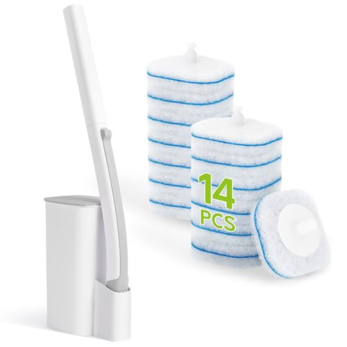 IVYROLL Toilet Bowl Cleaner Wand with 14 Refills - 1 Count