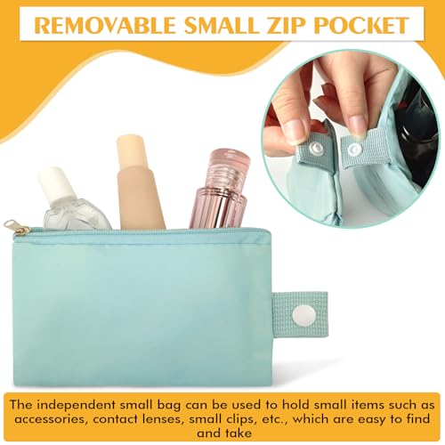 INVODA Drawstring Makeup Bag Large Travel Toiletry Pouch Green