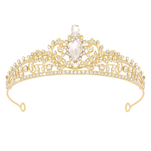 Princess Tiara Crown for Women & Girls Shiny Rhinestone Hair Accessory